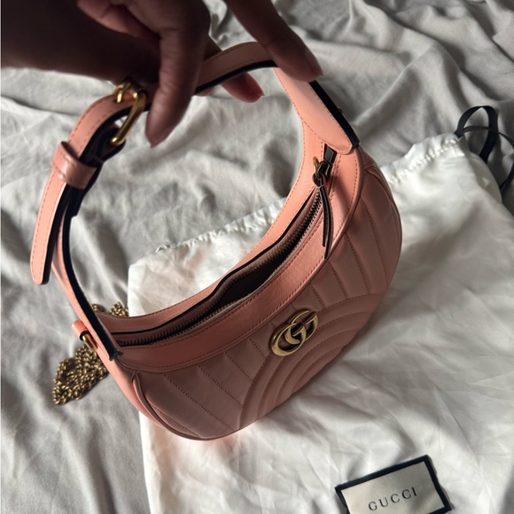 Gucci Marmont Half Moon Hobo Pink - Picture 4 of 7